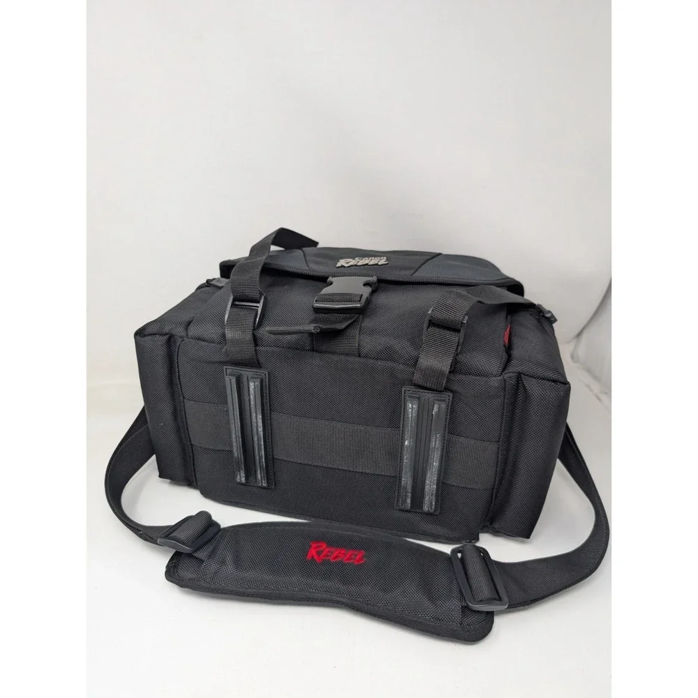 OEM‎ Canon Rebel Camera Shoulder Bag Travel Case Black With Dividers Padded
